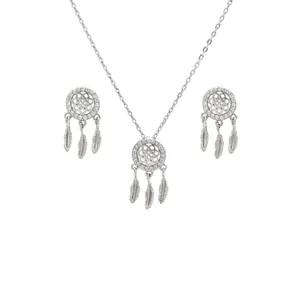 نیم ست نقره زنانه طرح دریم کچر مدل NS-287