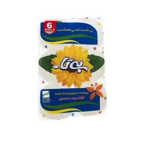 دستمال توالت 4 لایه بی تا کد 17 بسته 6 عددی