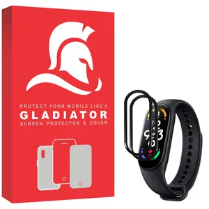 محافظ صفحه نمایش گلادیاتور مدل GWP2000 مناسب برای ساعت هوشمند شیائومی Mi Band 7 بسته دو عددی