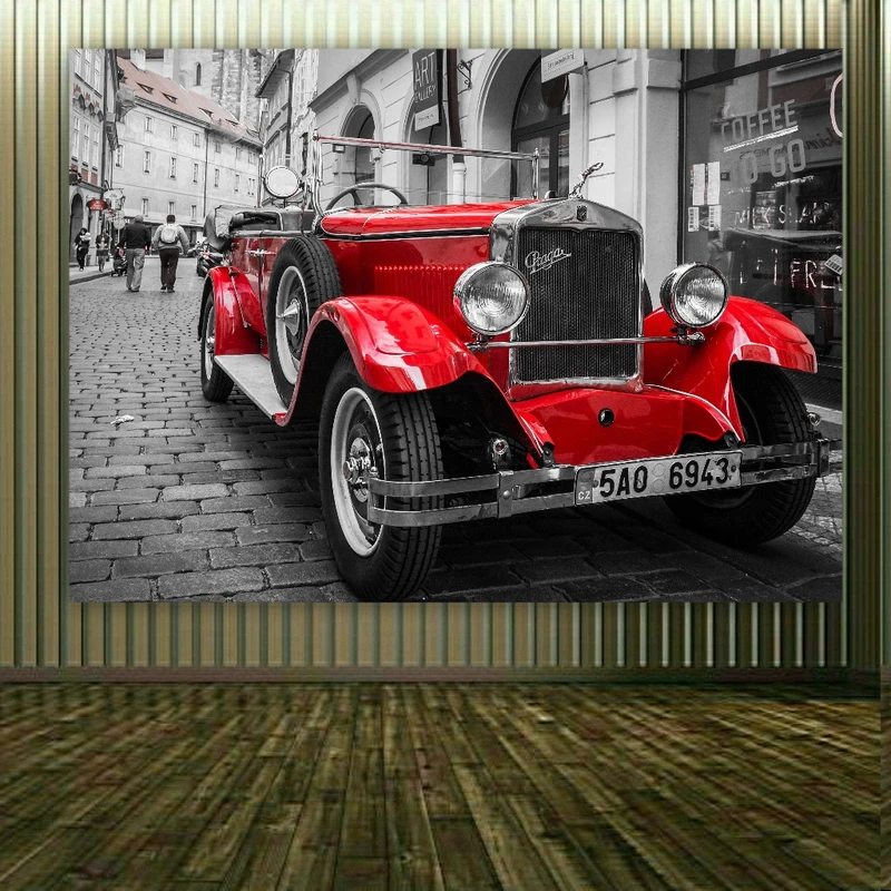  تابلو بوم طرح ماشین مدل قدیمی کد BR379