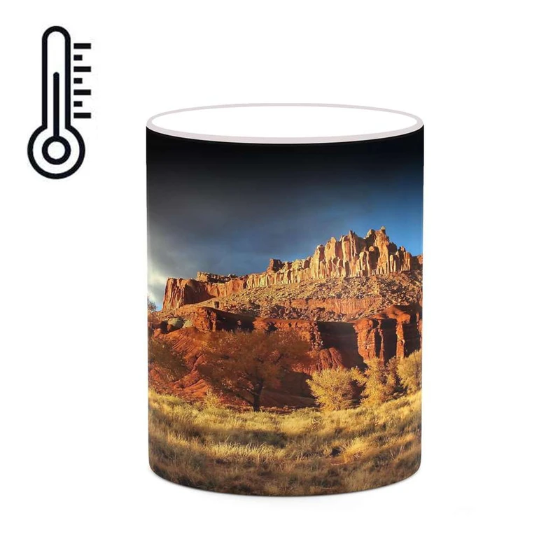 ماگ حرارتی کاکتی مدل منظره پاییزی کد mgh18573