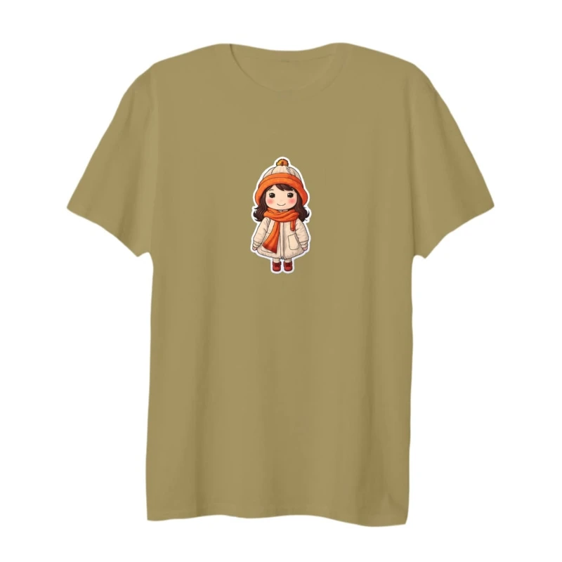 تی شرت لانگ آستین کوتاه زنانه مدل دختر پاییزی