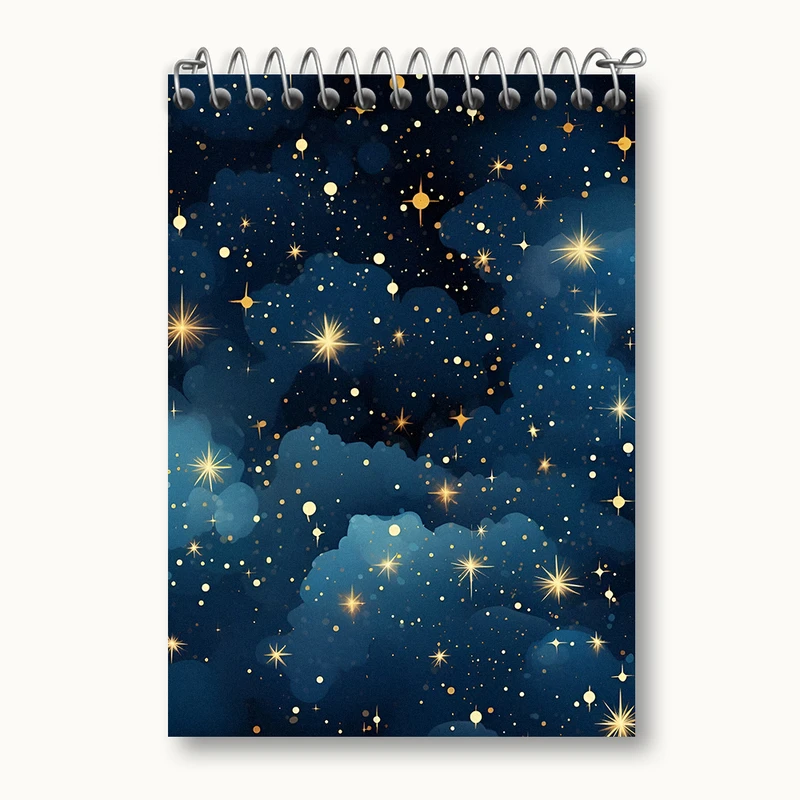 دفتر یادداشت 50 برگ خندالو طرح آسمان شب کد N5613