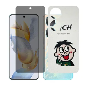 Glass together model privacy screen protector suitable for Honor 90 mobile phone with back cover sticker