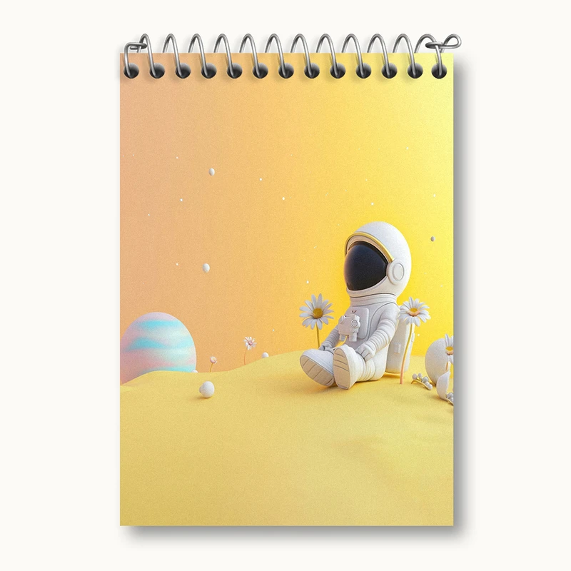 دفتر یادداشت 50 برگ خندالو طرح فضانورد کد N2244