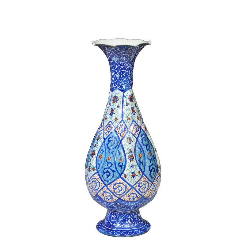 گلدان میناکاری مسی مدل گل 