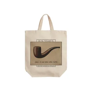 ساک خرید ترمه طراحان ایده مدل خیانت به تصویر از ماگریت کد art0446 - S