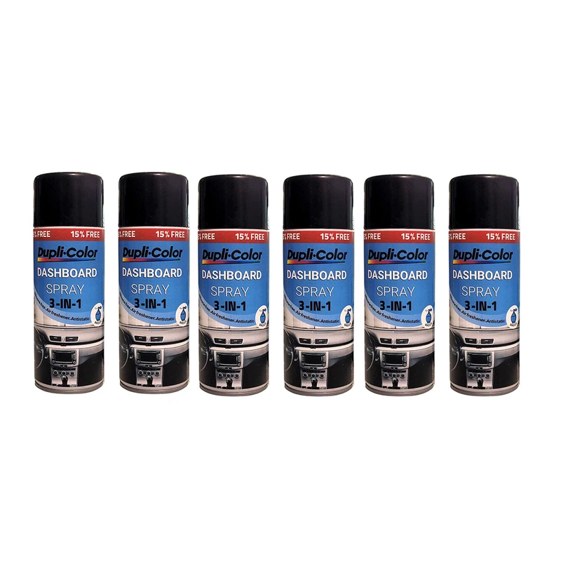 اسپری پولیش و براق کننده و خوشبو کننده داشبورد دوپلی کالر مدل عطری  رایحه بلو حجم 400 میلی لیتر مجموعه 6 عددی