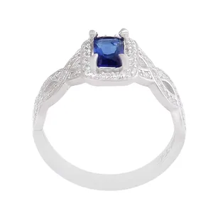 انگشتر نقره زنانه بازرگانی میلادی مدل سنگ کوارتز کد AWR_1059