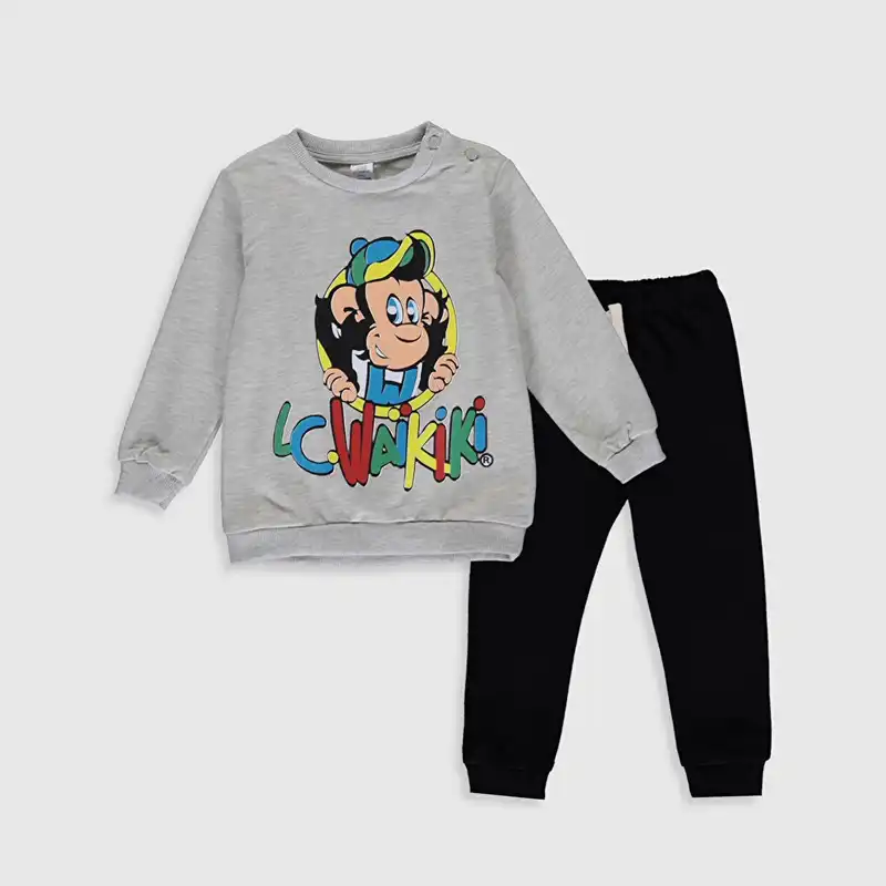 ست سویشرت و شلوار نوزادی ال سی وایکیکی مدل 0SE114Z1