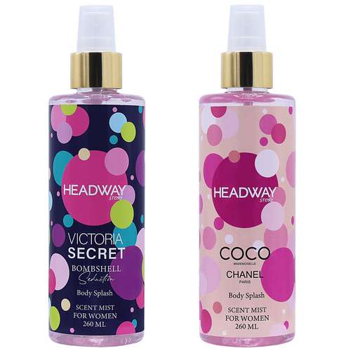 بادی اسپلش زنانه هدوی استوری مدل کوکو شنل و ویکتوریا سکرت Seduction حجم 260 میلی لیتر مجموعه دو عددی