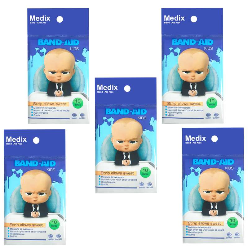 چسب زخم مدیکس مدل boss baby5 مجموعه 5 عددی
