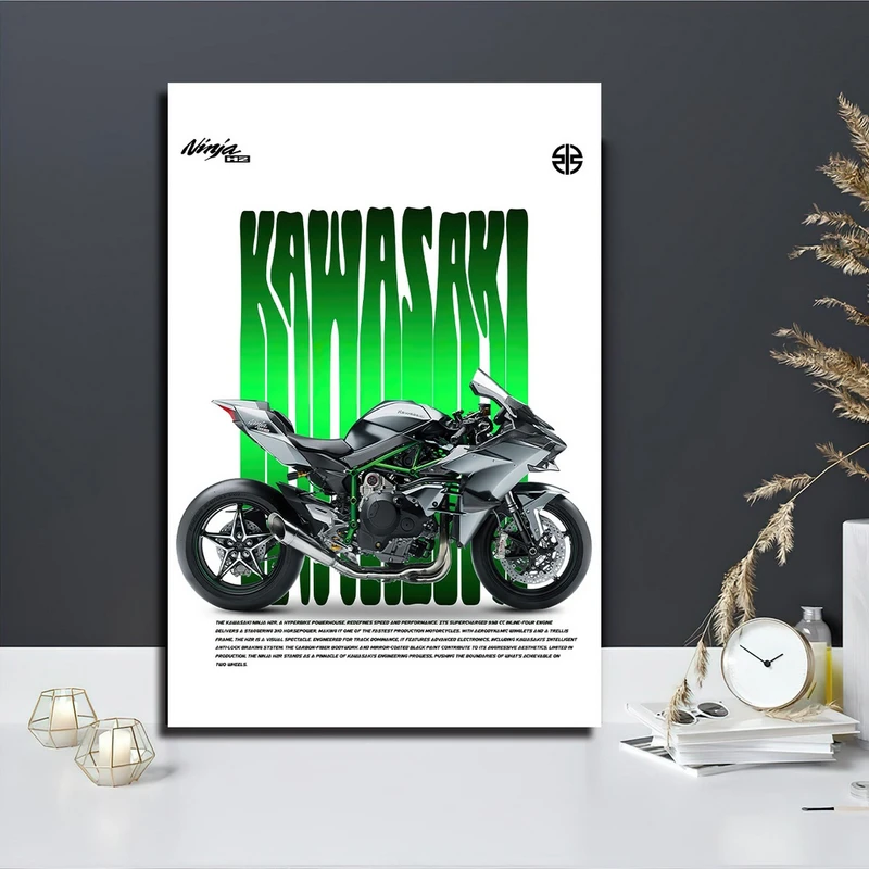 تابلو شاسی بکلیت طرح موتور کاوازاکی نینجا مدل SH-S10716 