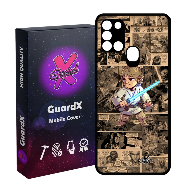 کاور گارد ایکس طرح جنگ ستارگان مدل Glass10525 مناسب برای گوشی موبایل سامسونگ Galaxy A21s
