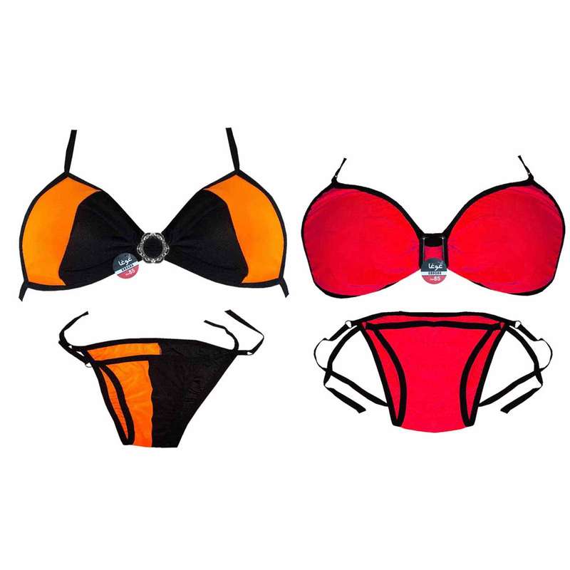 ست شورت و سوتین زنانه غوغا مدل Oid-075 مجموعه 2 عددی