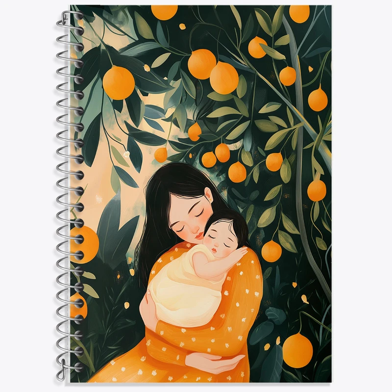 دفتر زبان 50 برگ خندالو مدل دو خط طرح مادرانه کد F7391