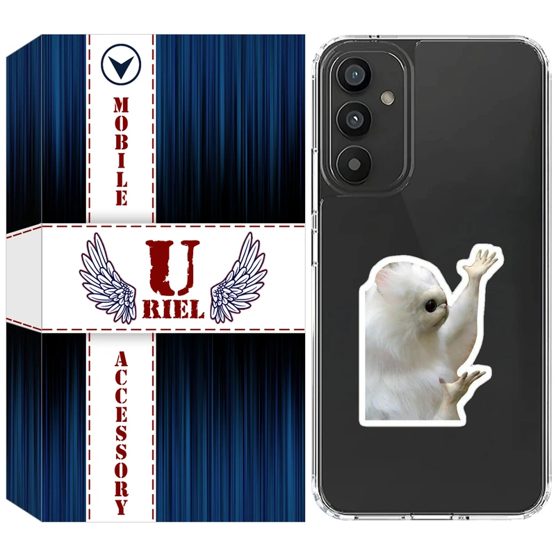 کاور یوریل مدل Clear کد 89 طرح میمون سفید مناسب برای گوشی موبایل سامسونگ Galaxy M23 / F23 / M13 4G