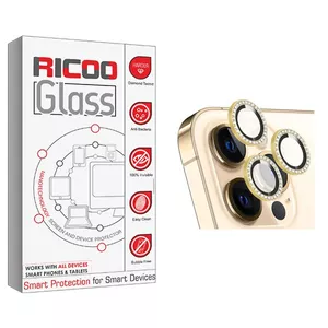 محافظ لنز دوربین  ریکو مدل RiC2 رینگی نگین دار مناسب برای گوشی موبایل اپل iPhone 11 / 11 Pro Max