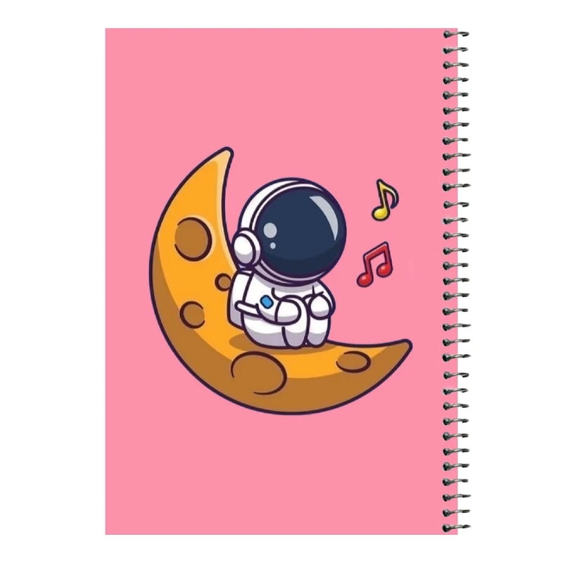 دفتر مشق 80 برگ اس جی مدل فضانورد و ماه کد 2