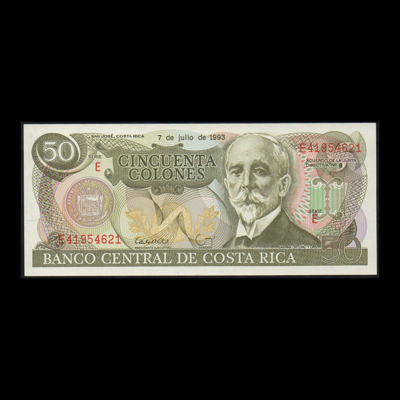 اسکناس تزئینی طرح کشور کاستاریکا مدل 50کلون