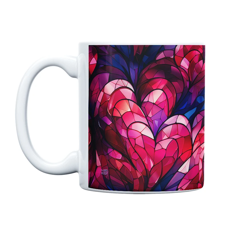 ماگ حس آمیزی طرح عاشقانه مدل قلب زیبا کد 56