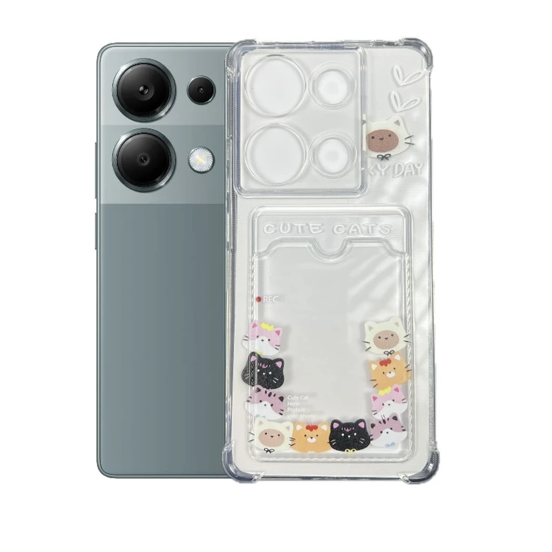 کاور طرح خانواده گربه ها مناسب برای گوشی موبایل شیائومی Redmi Note 13 Pro 4g