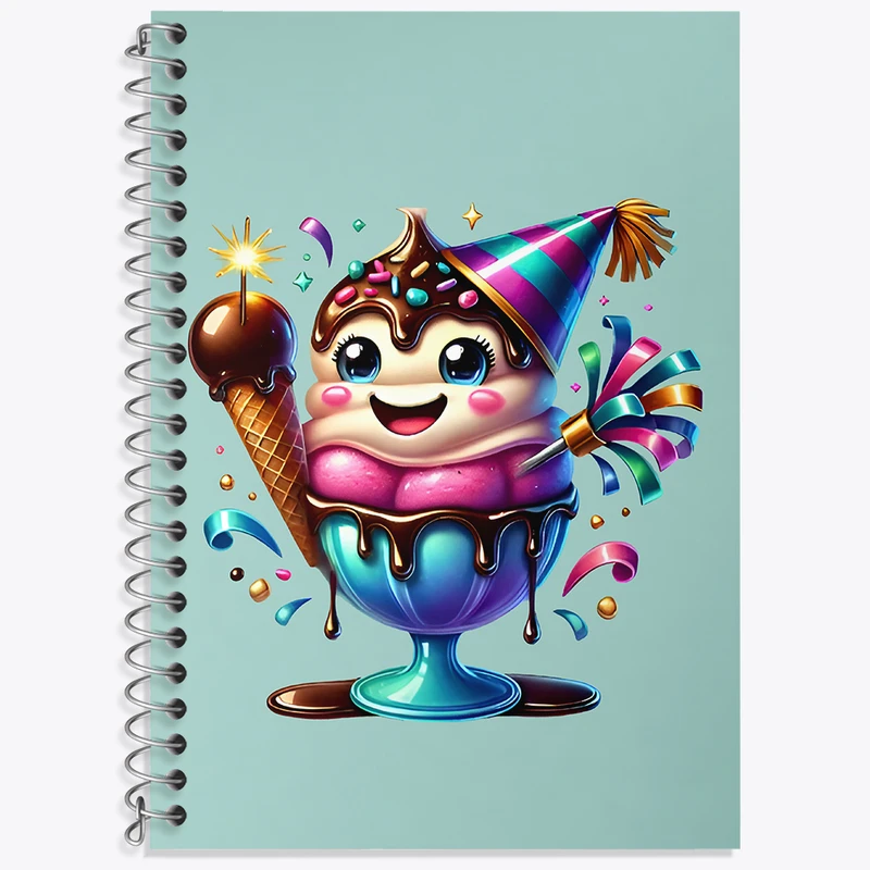 دفتر لغت 50 برگ خندالو طرح بستنی کیوت کد N5945