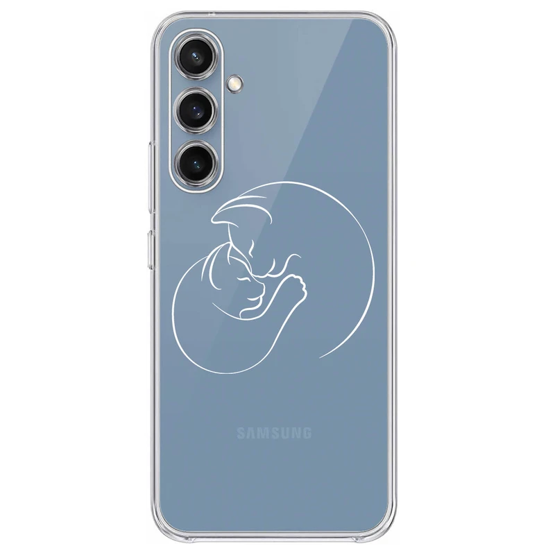 کاور مگافون طرح گربه مدل C61-W مناسب برای گوشی موبایل سامسونگ Galaxy S23 FE