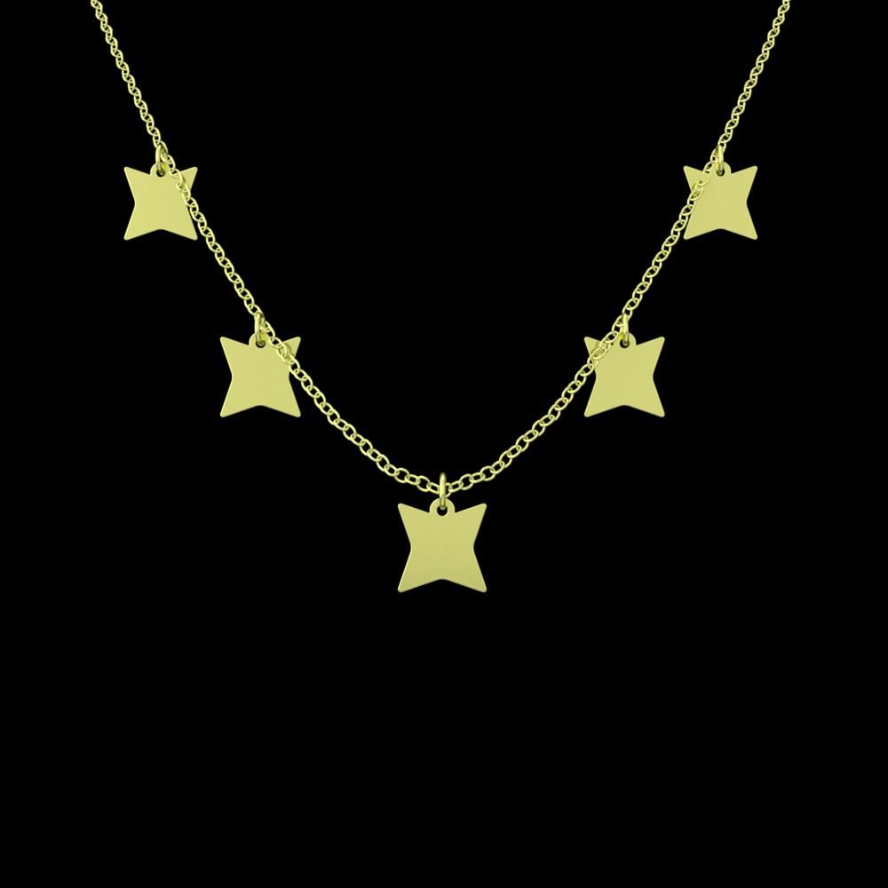 گردنبند طلا 18 عیار زنانه مدوپد مدل ستاره کد RNA15390 -  - 1