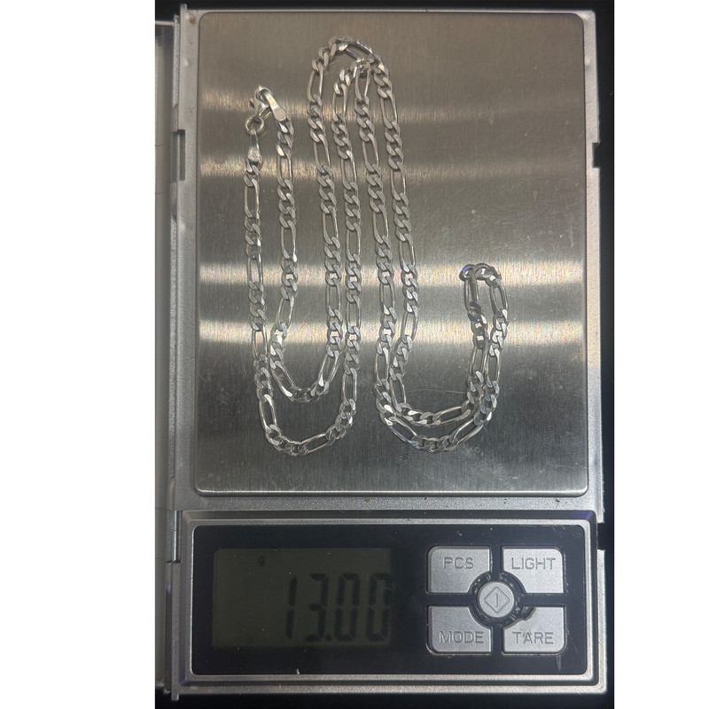 زنجیر نقره مردانه مدل فیگارو کد 13.04 زنجیر نقره مردانه مدل فیگارو کد 13.04