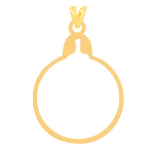 آویز گردنبند طلا 18 عیار زنانه کرابو مدل سنجاق دایره ای Kr31576