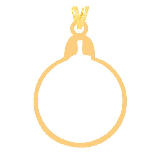 آویز گردنبند طلا 18 عیار زنانه کرابو مدل سنجاق دایره ای Kr31576