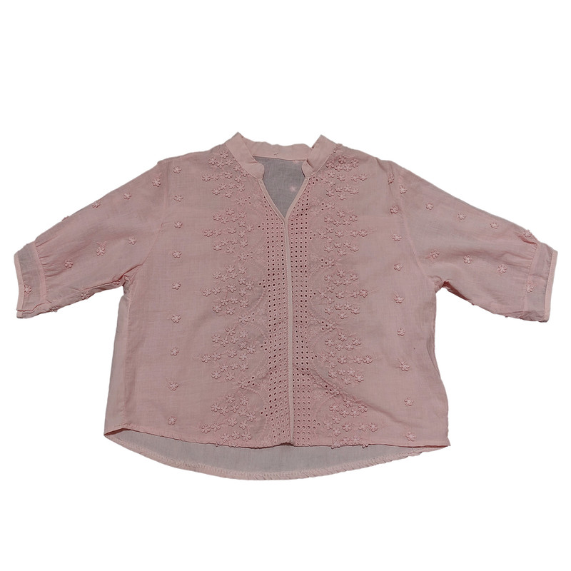 شومیز آستین سه ربع زنانه مدل گلدار