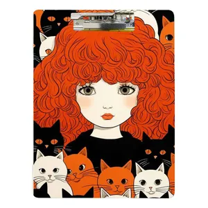 تخته شاسی طرح دختر موفرفری کد 1458 سایز A4