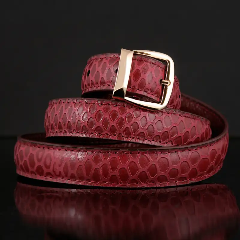 کمربند زنانه چرم یلسان مدل آتیس کد ATS-zereshki-052-GLB