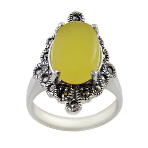 انگشتر نقره زنانه بازرگانی میلادی مدل شرف الشمس کد AW_266