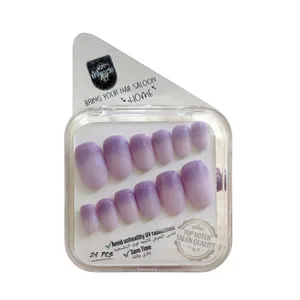 ناخن مصنوعی دست میراکل آرت مدل گرد کد R2400109 بسته 24 عددی