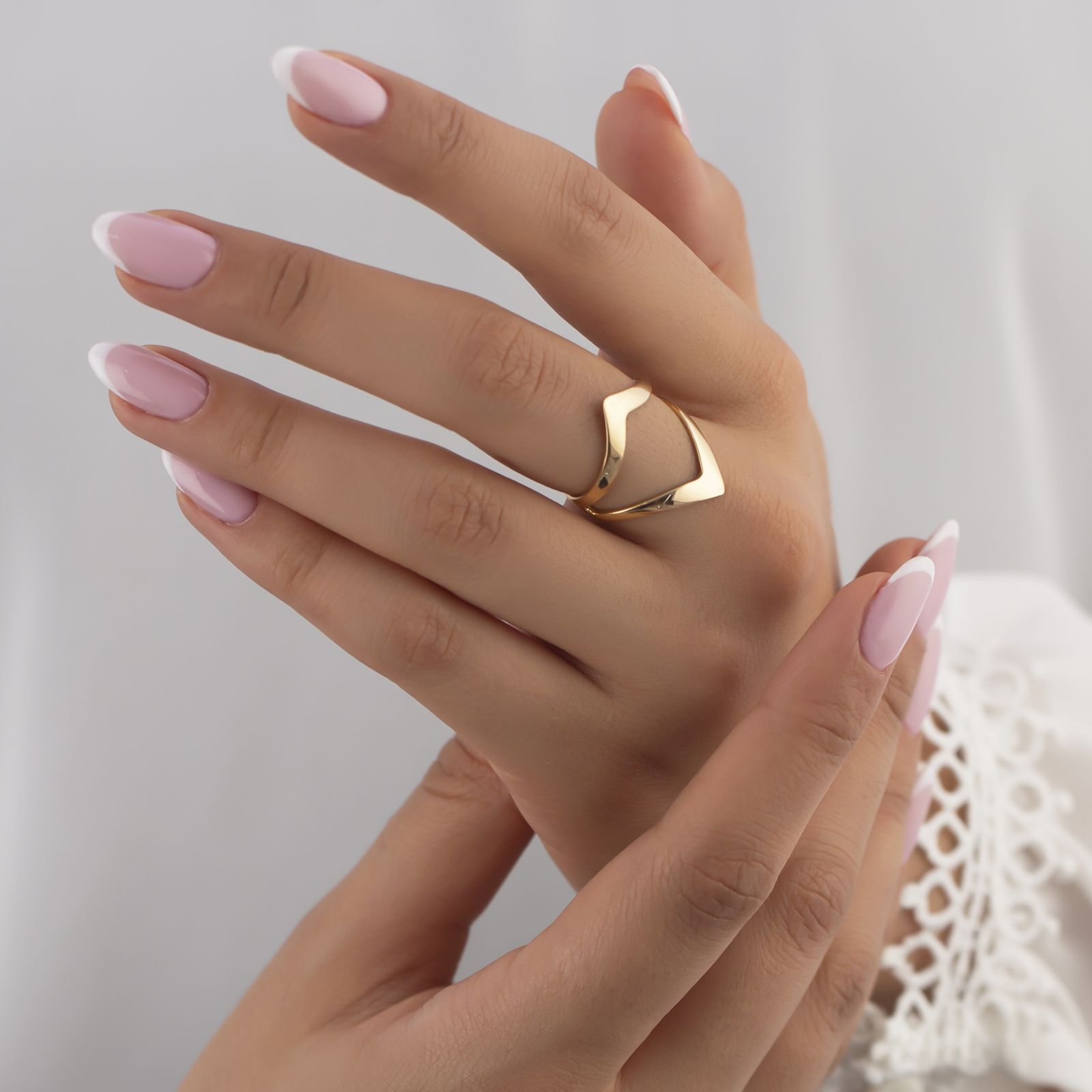 انگشتر طلا 18 عیار زنانه مایا ماهک مدل MR0618 سایز 55 - - 2