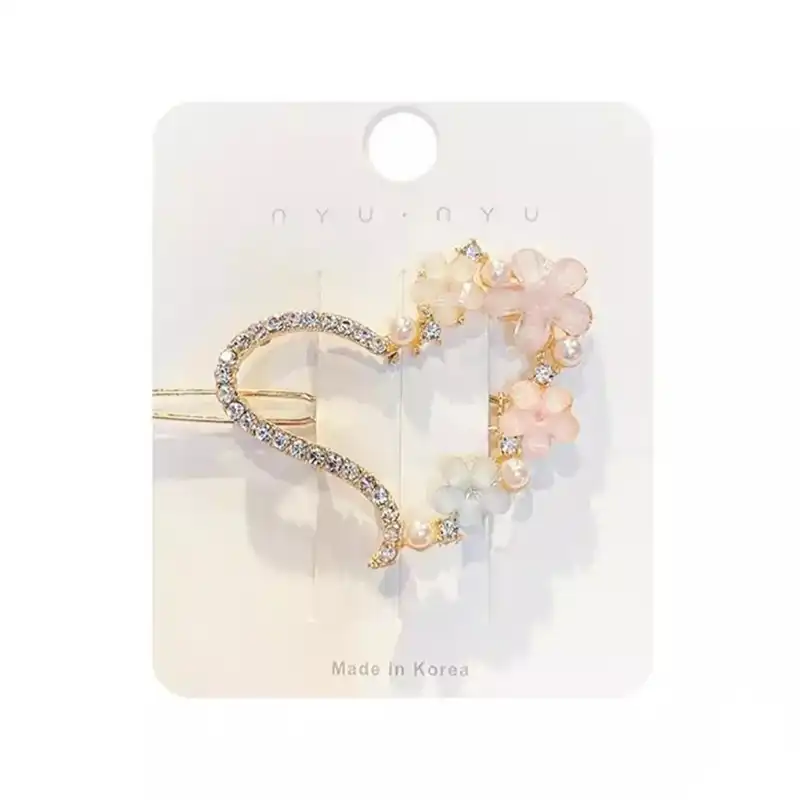 گیره مو زنانه مدل قلب کریستالی