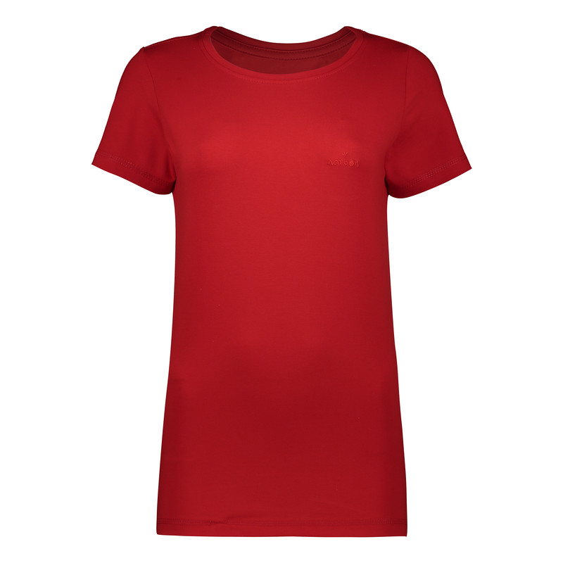 تی شرت آستین کوتاه زنانه ناربن مدل 1521780-3392 رنگ قرمز