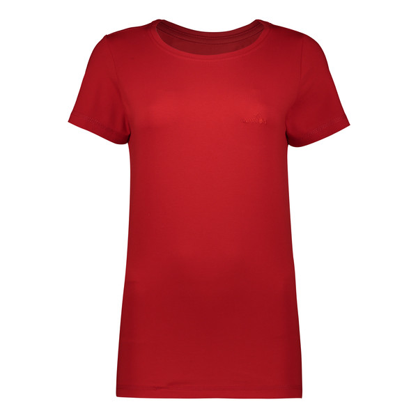 تی شرت آستین کوتاه زنانه ناربن مدل 1521780-3392 رنگ  قرمز