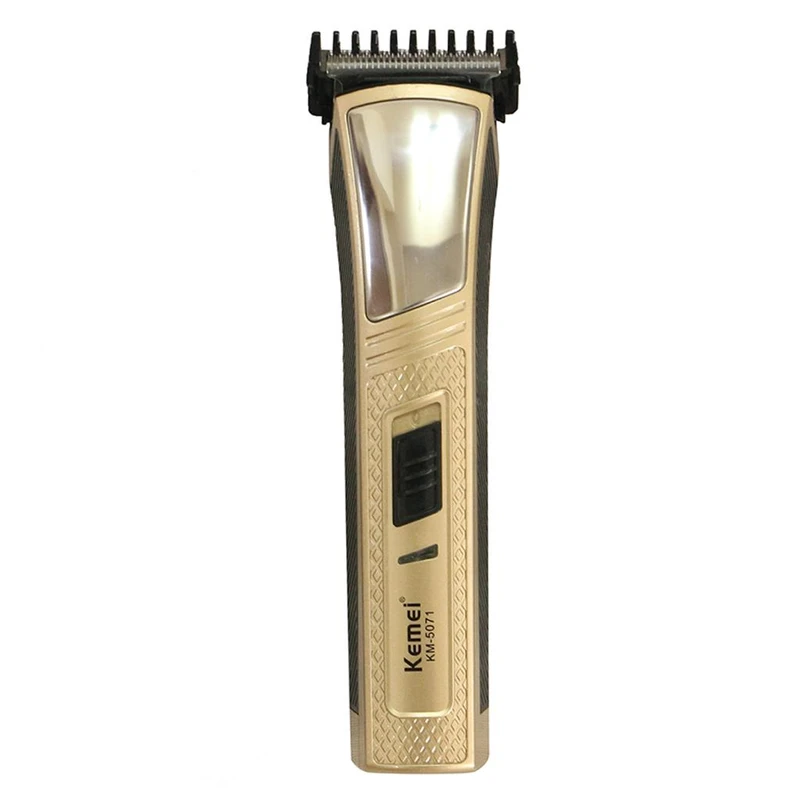 ماشین اصلاح موی صورت کیمی مدل KM-5071، اصلاح به صورت خط زن و حجم زن، طراحی ارگونومیک، منبع انرژی باتری قابل شارژ، تکنولوژی اصلاح به صورت برش مستقیم، مدت زمان شارژ 480 دقیقه و مدت زمان استفاده پس از شارژ 60 دقیقه