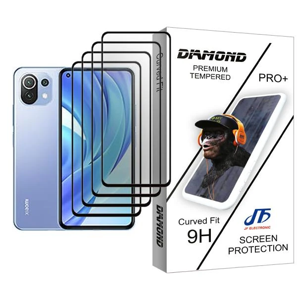 محافظ صفحه نمایش جی اف مدل Diamond Glass MIX004 مناسب برای گوشی موبایل شیائومی Mi 11 Lite بسته چهار عددی