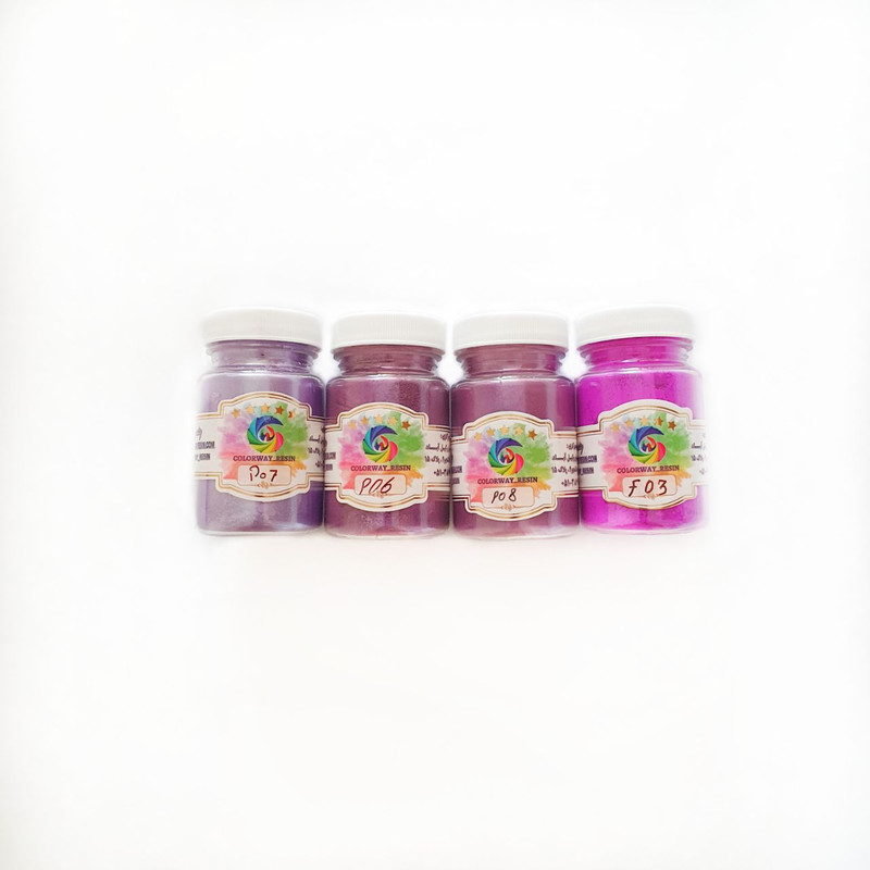 پودر رنگ رزین اپوکسی کالروی مدل تم حجم 35 میلی لیتر بسته 4 عددی