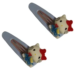 گیره مو دخترانه مدل هلوکیتی کد 6 بسته 2 عددی