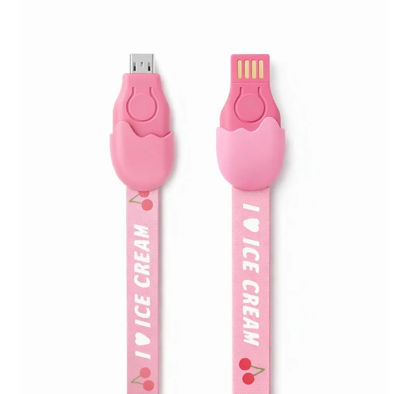 کابل تبدیل USB به microUSB مدل Ice Cream طول  1  متر