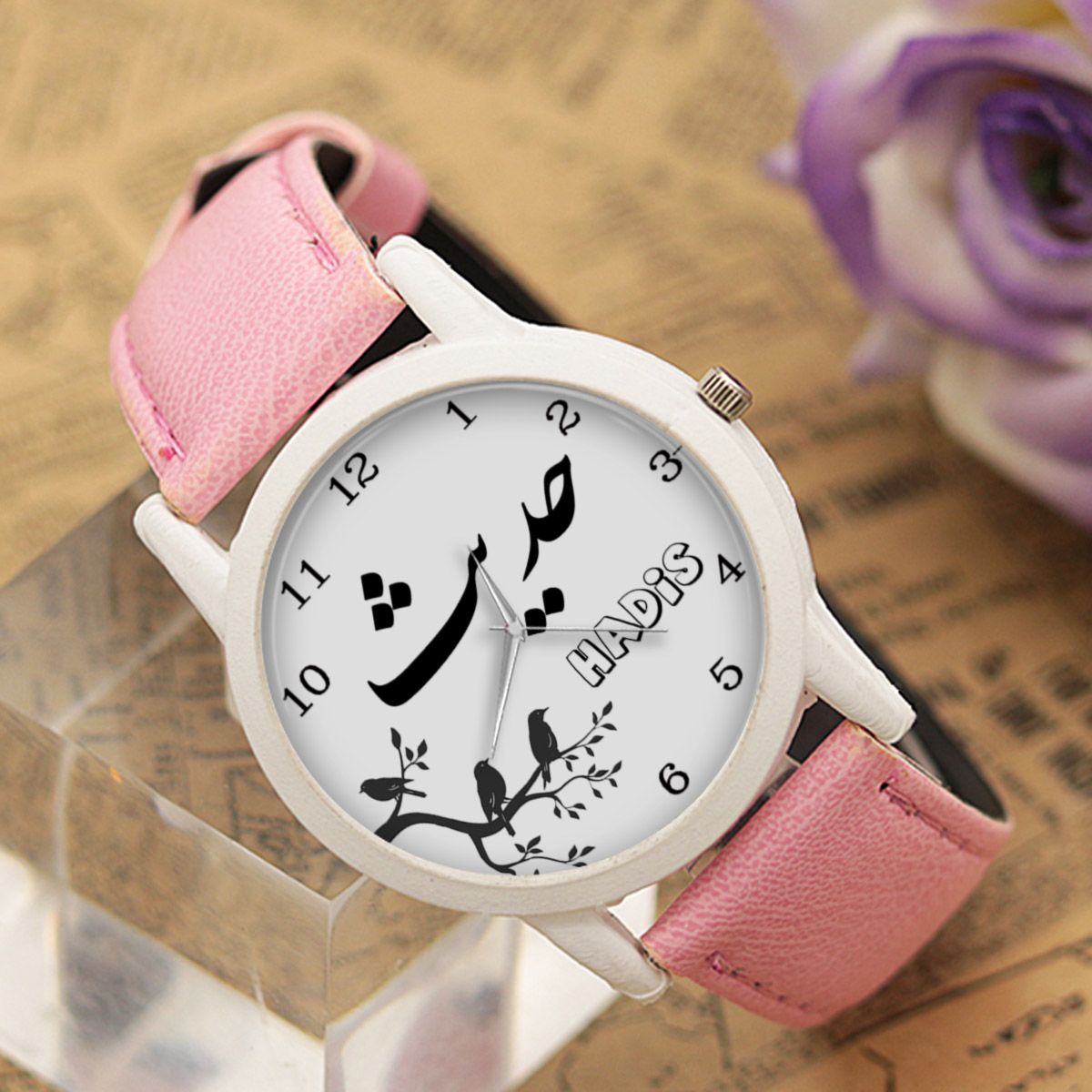 ساعت مچی عقربه ای زنانه طرح حدیث کد LF3191 - - 2