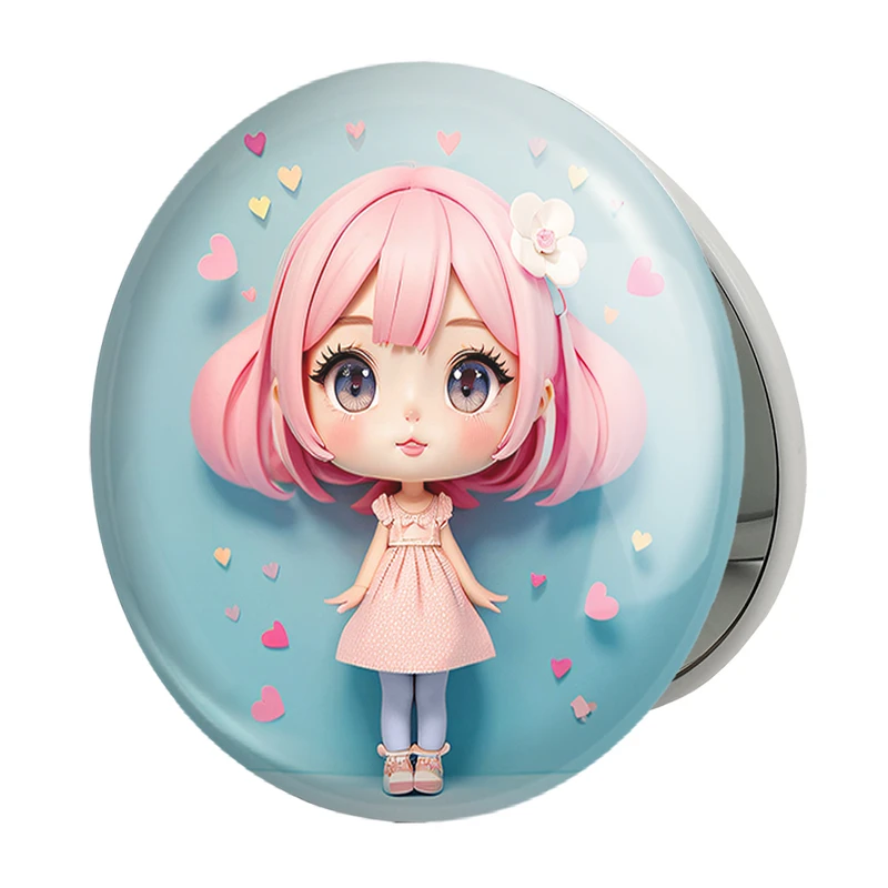 آینه جیبی خندالو طرح دخترانه (Girlish) مدل تاشو کد 36862