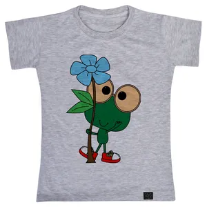 تی شرت آستین کوتاه دخترانه 27 مدل قورباغه کد T84