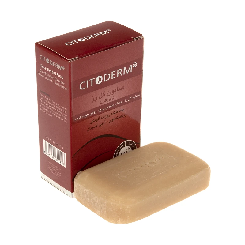 صابون شستشو سیتودرم مدل گل رز تری پلاس وزن 100 گرم